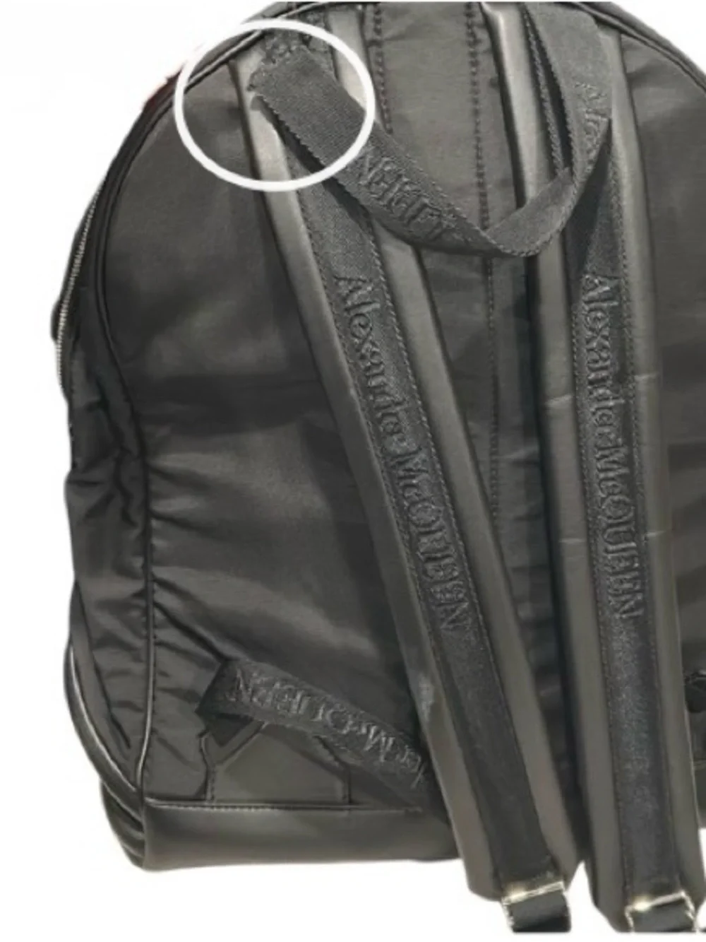 Alexander McQueen Harness Backpack – Black Nylon & Leather Trim Made in Italy